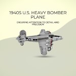 AJ091 1940s U.S. Heavy Bomber Plane 